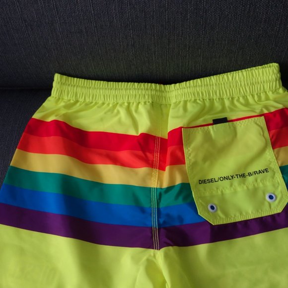 Diesel Beachware Only the Brave Pride Collection Swim Trunks Size M*Never Worn* - Picture 6 of 14